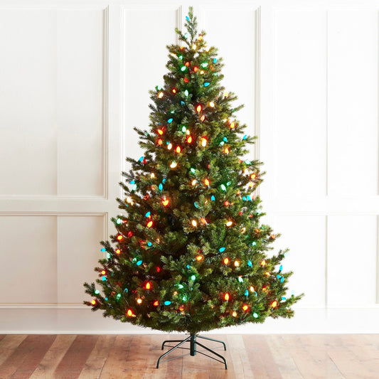 RAZ Imports Vintage Fraser Fir Artificial Christmas Trees with LED C7 Bulbs