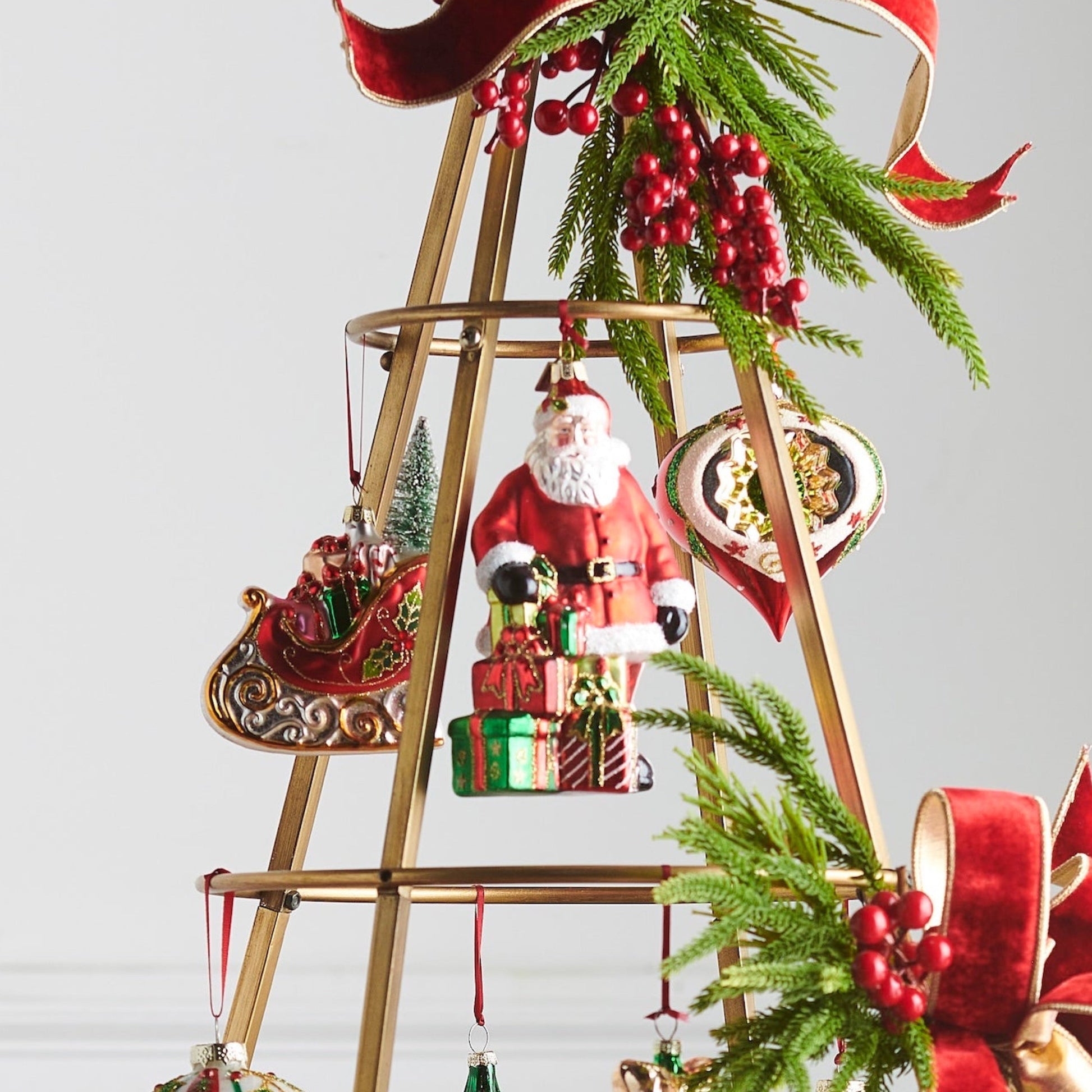 RAZ Imports by Eric Cortina 6.5" Special Delivery Santa Glass Collectible Christmas Ornament