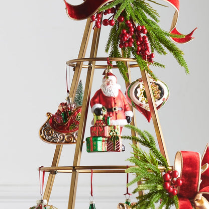 RAZ Imports by Eric Cortina 6.5" Special Delivery Santa Glass Collectible Christmas Ornament