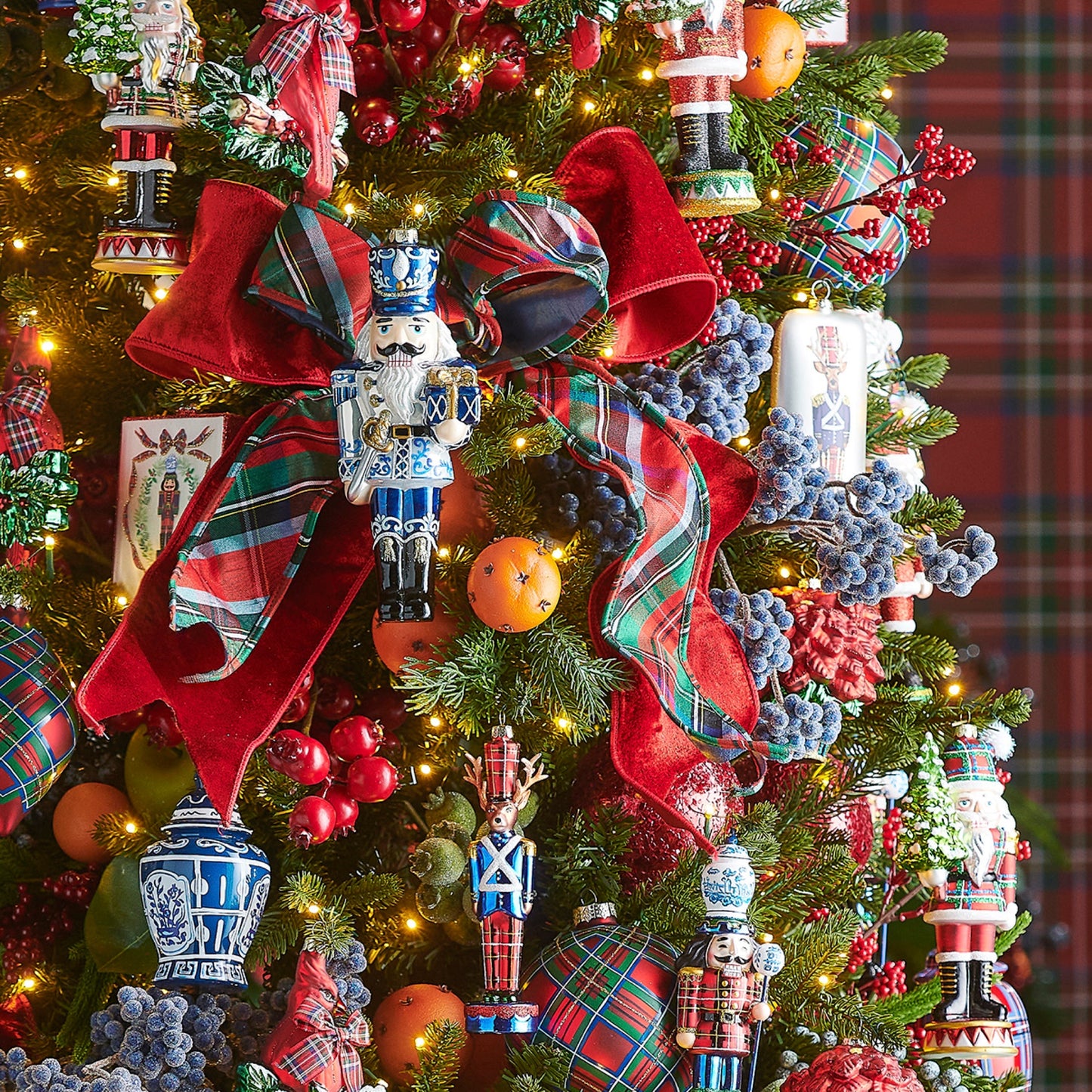 RAZ Imports 27" Iced Blue Berry Cluster Decorative Christmas Tree Spray - Set of 6