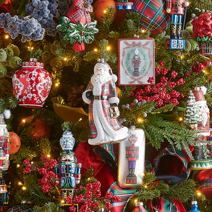 RAZ Imports 4.5" Noble Nutcrackers Glittered Red Portrait Glass Christmas Ornament - Set of 2