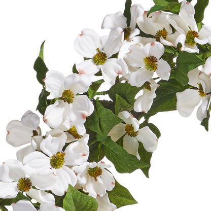 RAZ Imports 24" White Dogwood Flower Spring Easter Wreath