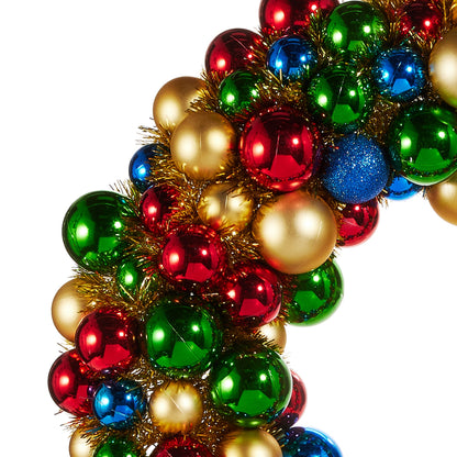 RAZ Imports 24" Nutcracker Shatterproof Ball Ornament Christmas Wreath
