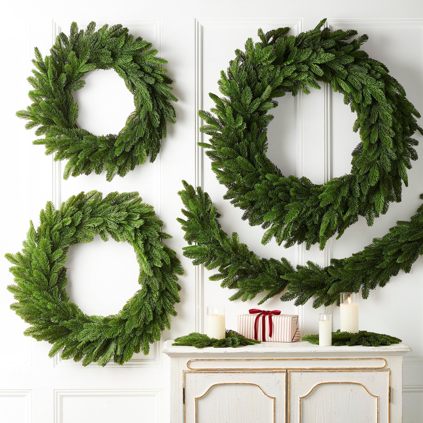 RAZ Imports 36" Real Touch Bright Green Cedar Christmas Wreath