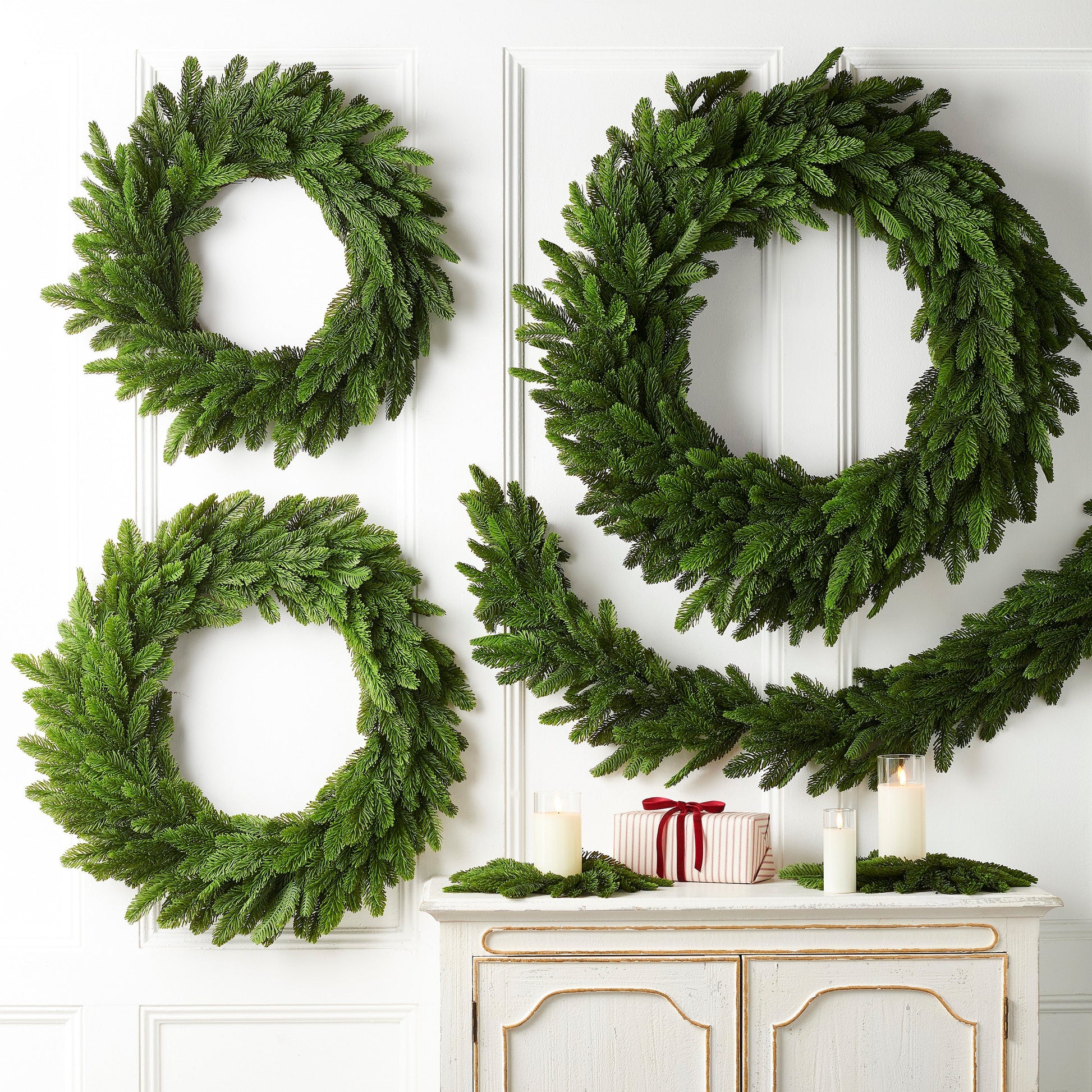 RAZ Imports 36" Real Touch Bright Green Cedar Christmas Wreath