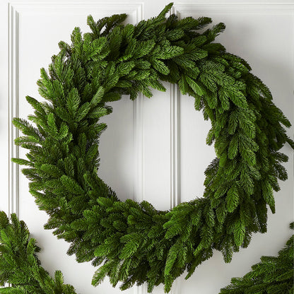 RAZ Imports 36" Real Touch Bright Green Cedar Christmas Wreath