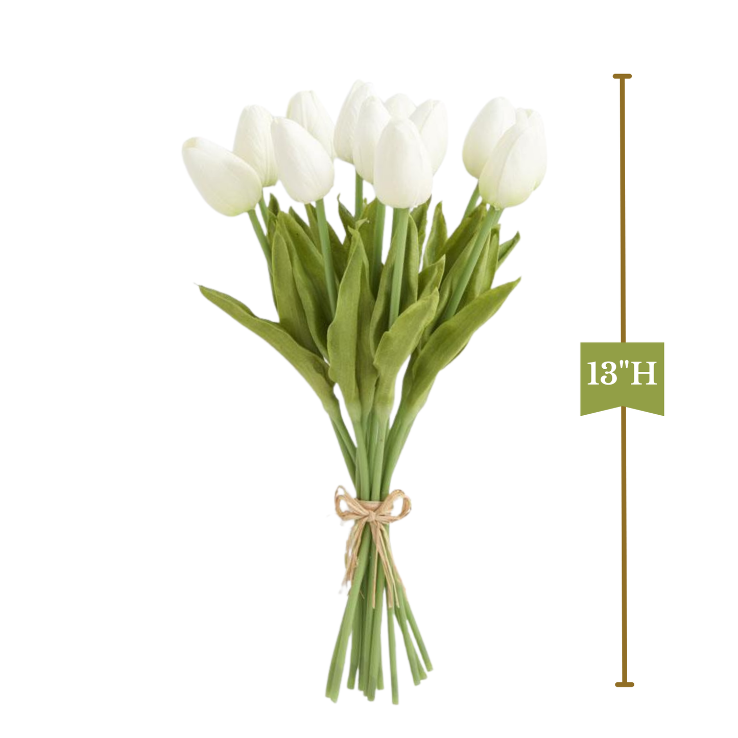 K&K Interiors 13" Real Touch Tulips Spring Flowers for Easter - 12 Stem Bundles