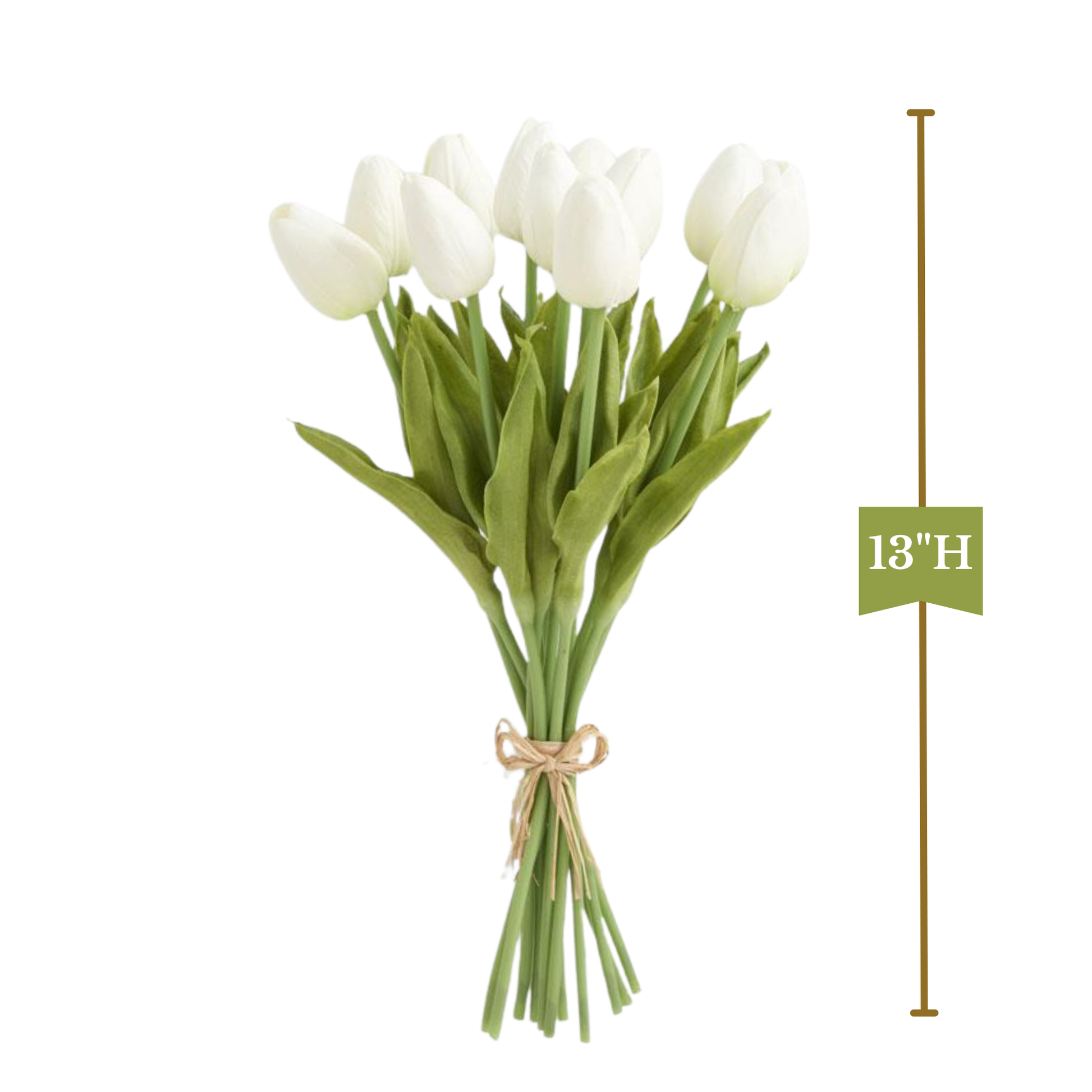 K&K Interiors 13" Real Touch Tulips Spring Flowers for Easter - 12 Stem Bundles