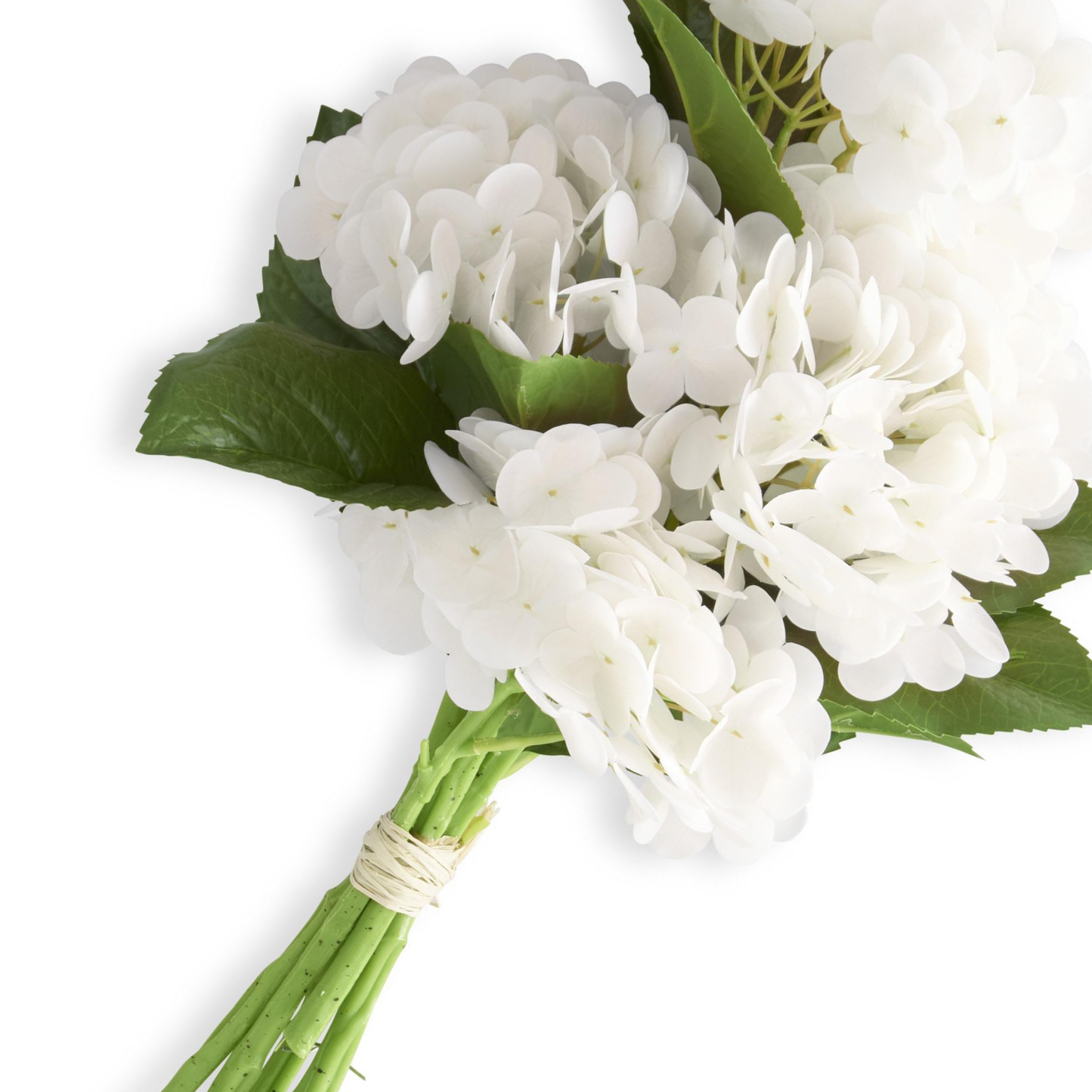 K&K Interiors 13" Real Touch Hydrangea Full Bloom Flowers - 6 Stem Bundles