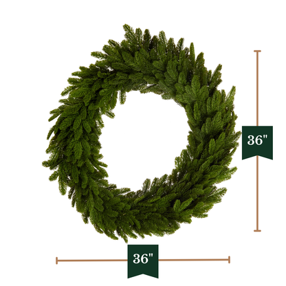 RAZ Imports 36" Real Touch Bright Green Cedar Christmas Wreath