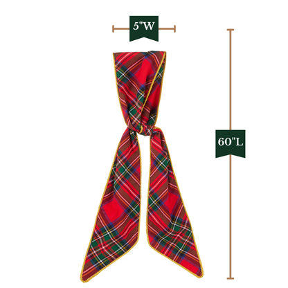 RAZ Imports 60" Homestead Plaid Red Christmas Wreath Sash