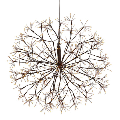 Starburst Pre-Lit Brown Christmas Orb with Warm White Twinkling LED Lights by RAZ Imports