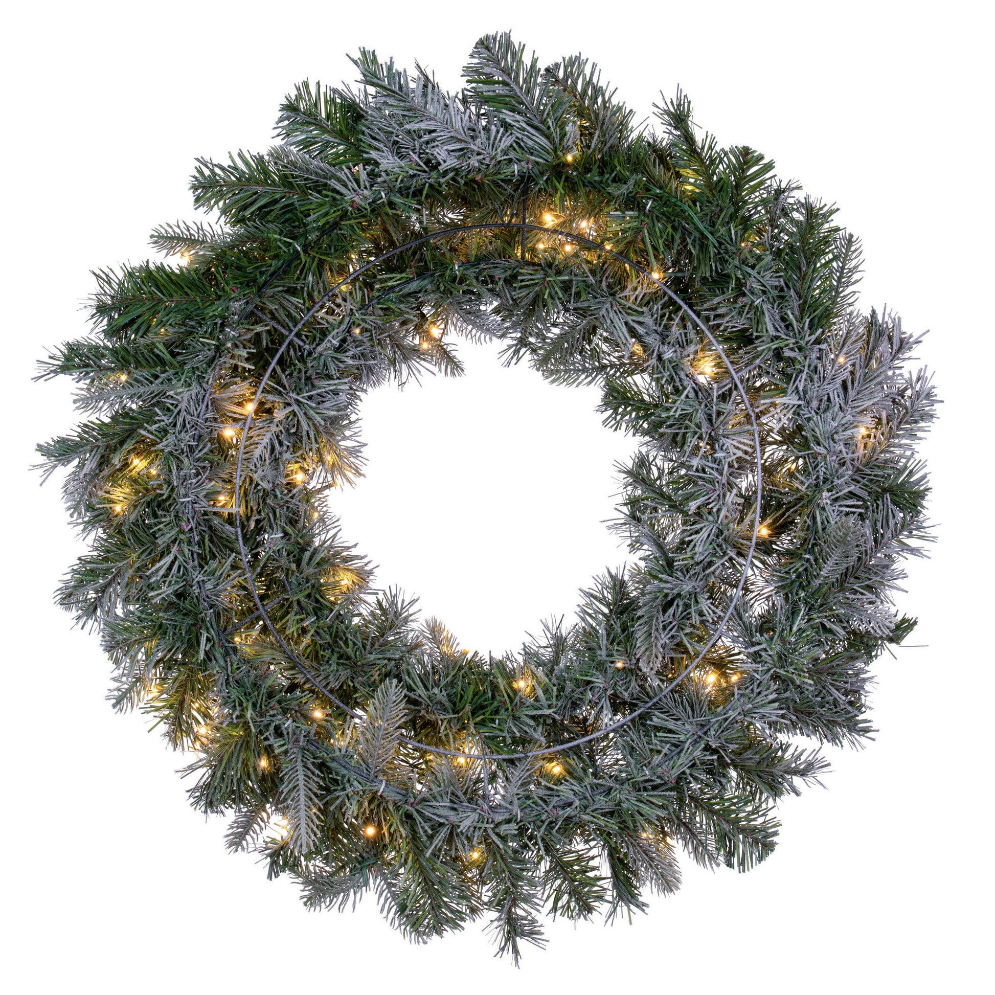 Frosted Douglas Fir Artificial Christmas Wreaths