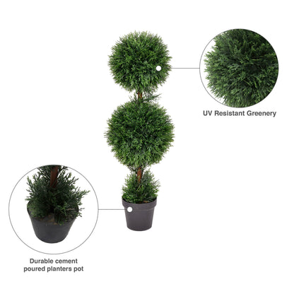 Outdoor Cedar Artificial Ball Topiary