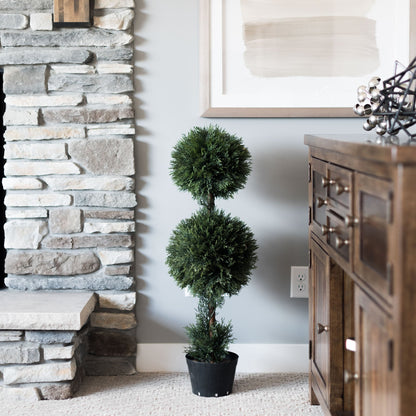 Outdoor Cedar Artificial Ball Topiary