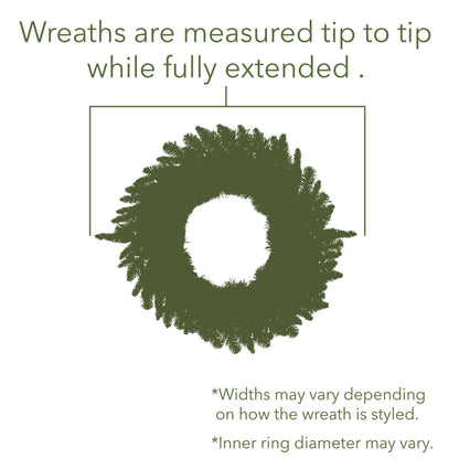 Norfolk Pine 28” Green Realistic Touch Artificial Christmas Wreath
