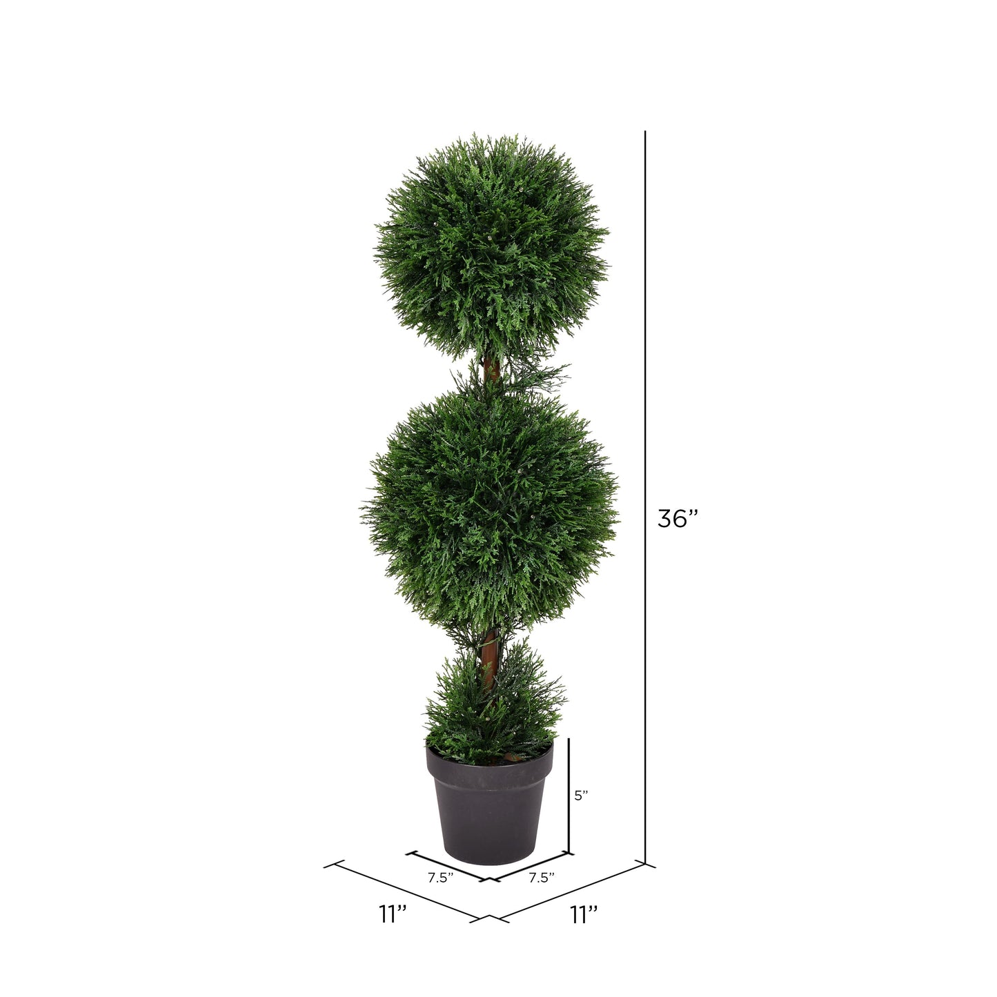 Outdoor Cedar Artificial Ball Topiary