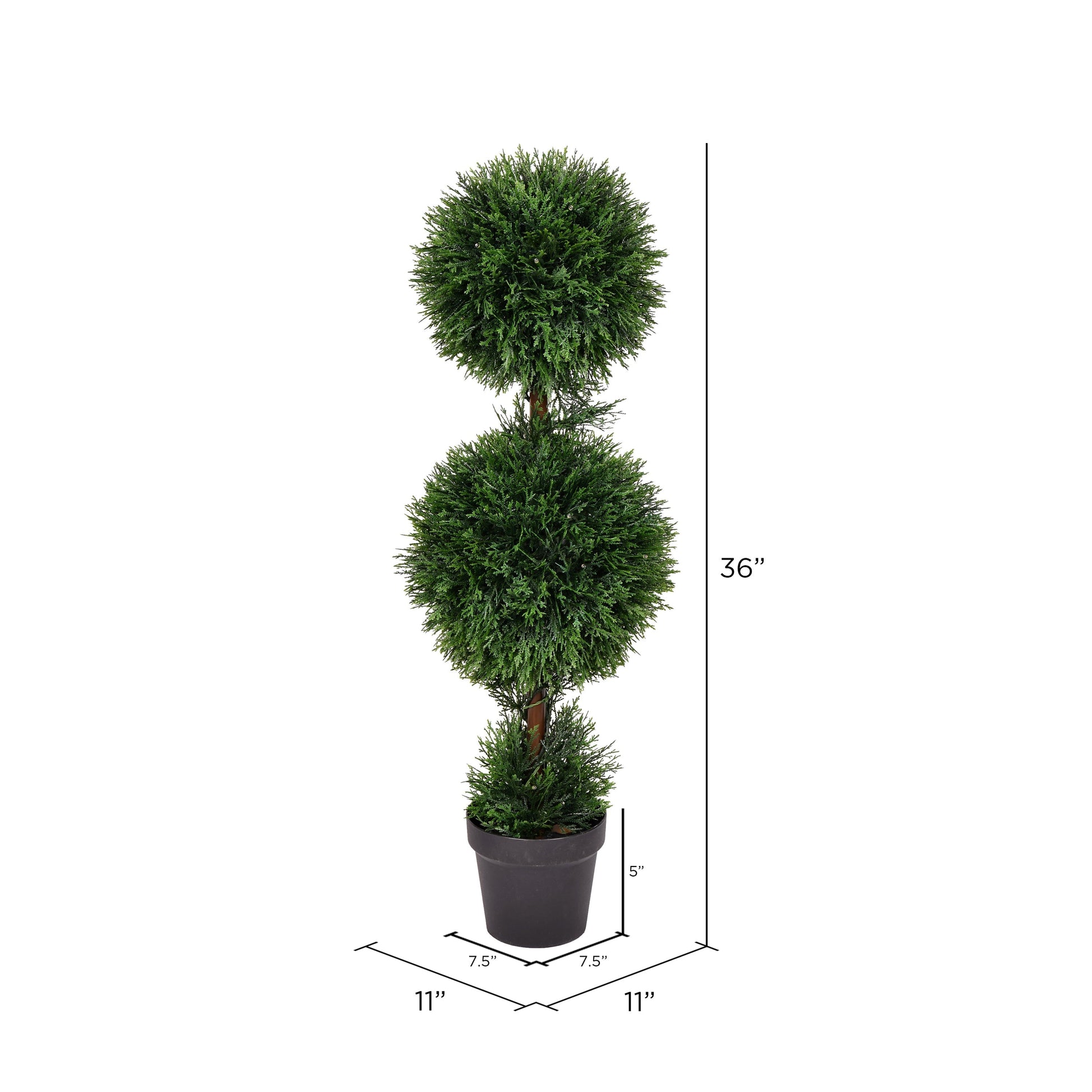 Outdoor Cedar Artificial Ball Topiary