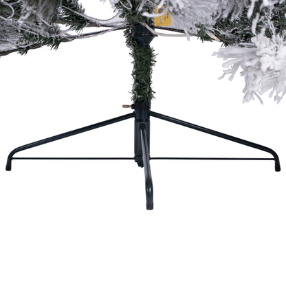 Flocked Atka Pine Flatback Half Tree Artificial Christmas Trees