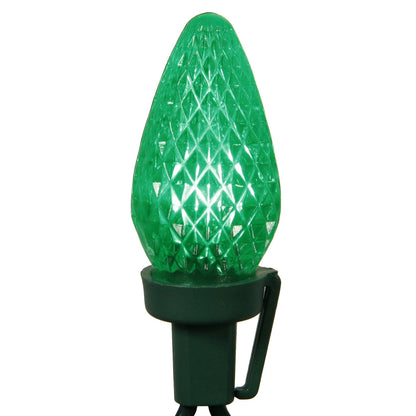 Indoor/Outdoor 25-Count LED C7 Christmas String Lights, Green Wire, 16’, by Vickerman