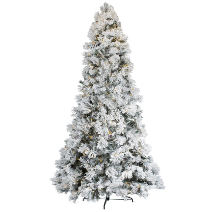 Flocked Atka Pine Flatback Half Tree Artificial Christmas Trees