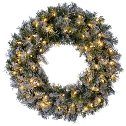 Frosted Douglas Fir Artificial Christmas Wreaths
