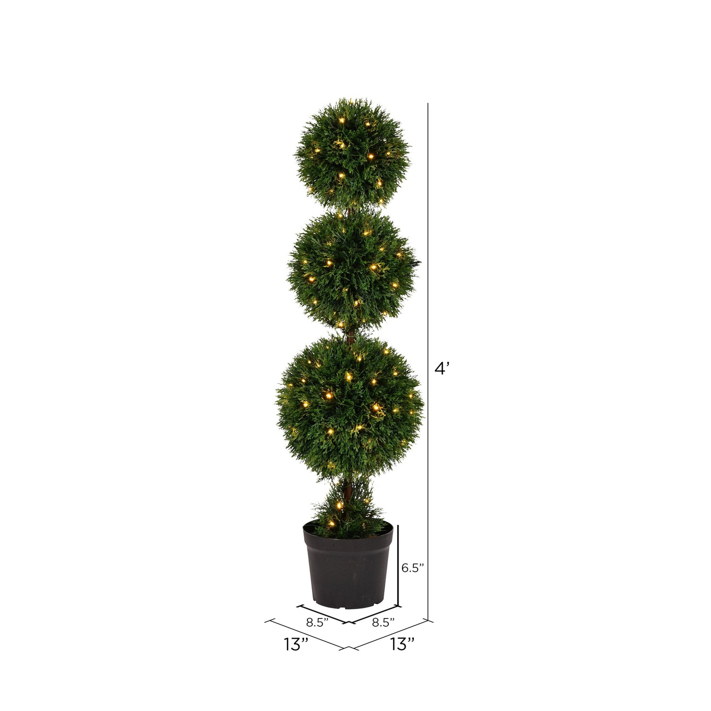 Outdoor Cedar Artificial Ball Topiary
