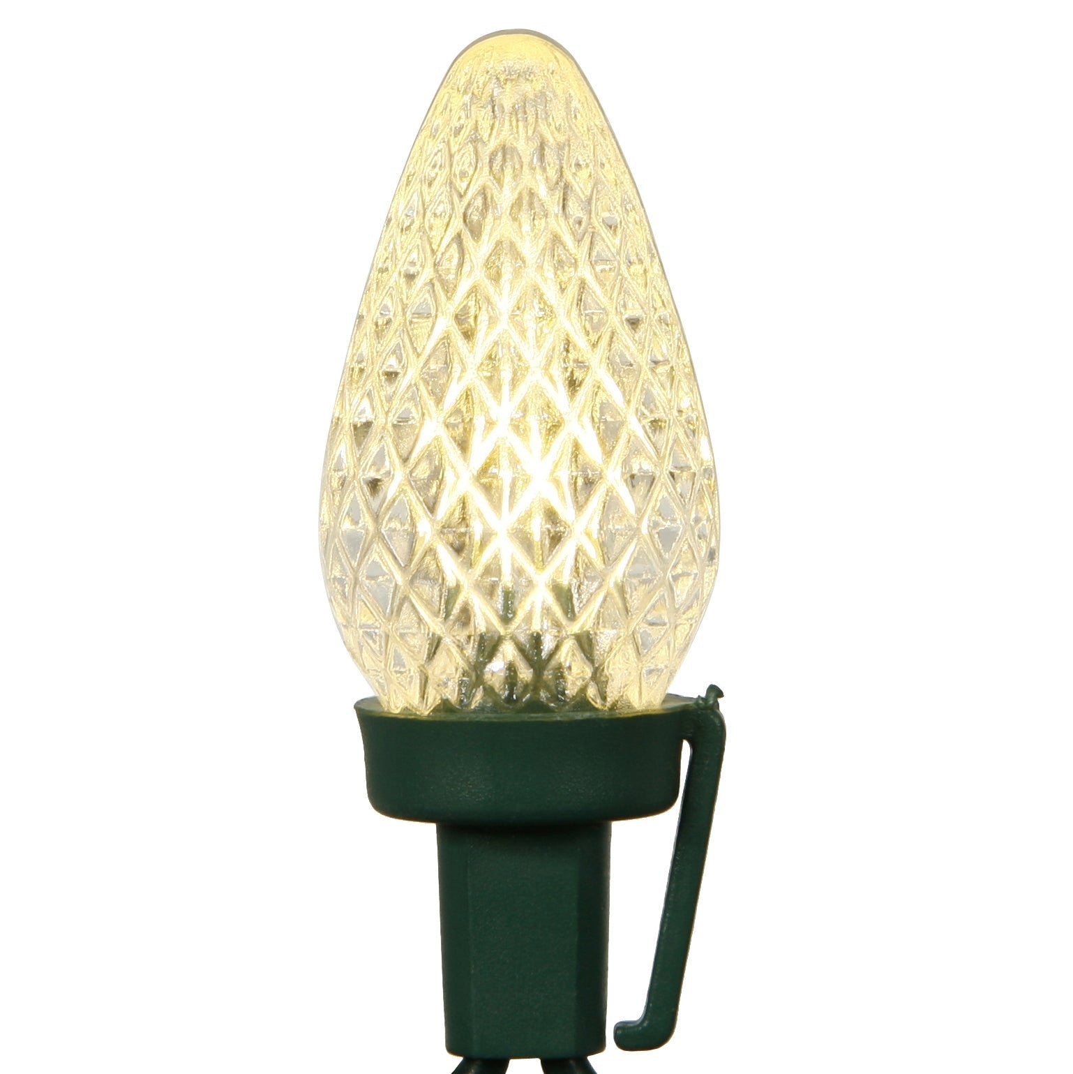Indoor/Outdoor 25-Count LED C7 Christmas String Lights, Green Wire, 16’, by Vickerman