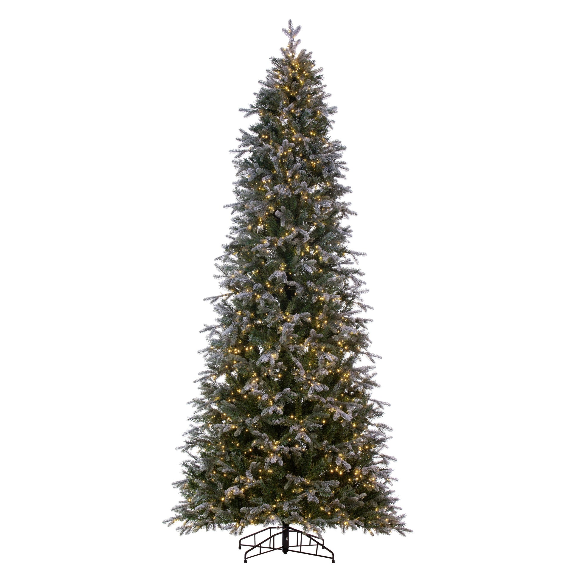 Frosted Douglas Fir Slim Artificial Christmas Trees