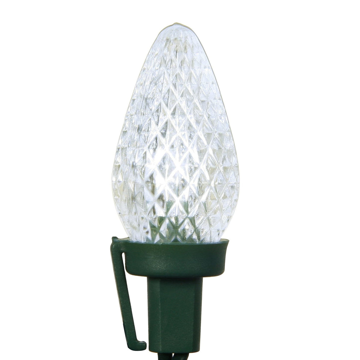 Indoor/Outdoor 25-Count LED C7 Christmas String Lights, Green Wire, 16’, by Vickerman