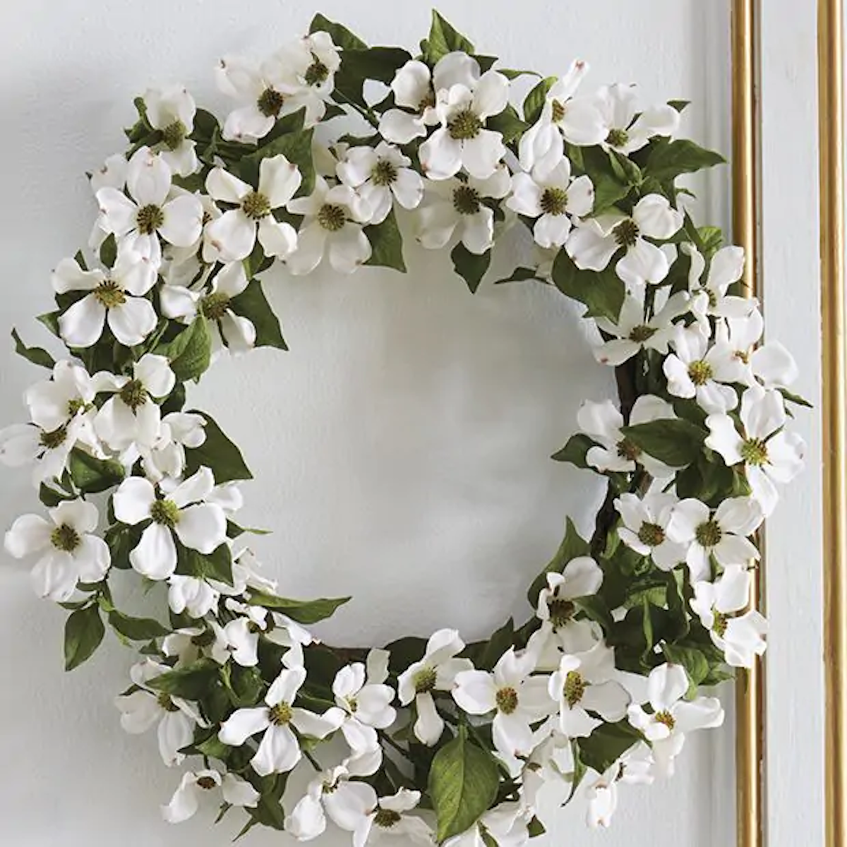 RAZ Imports 24" White Dogwood Flower Spring Easter Wreath